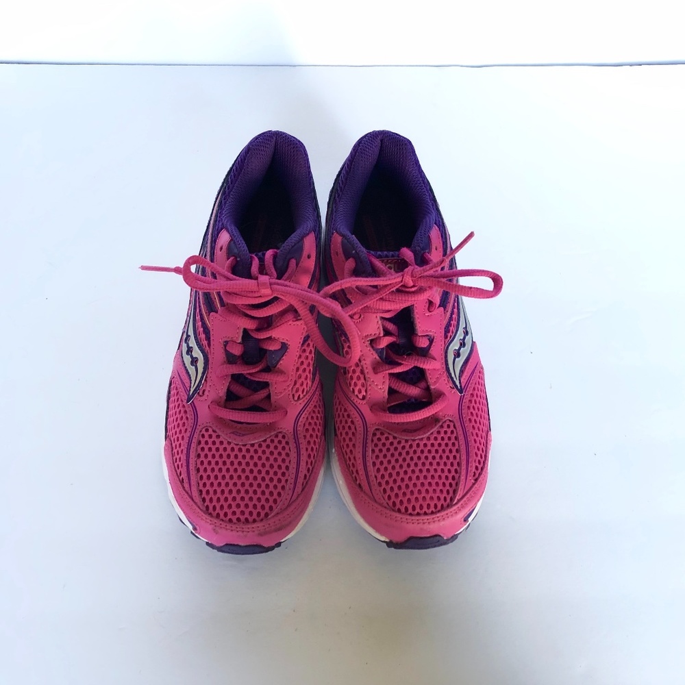 Saucony Girl's Pink Purple Cohesion 9 LLT Seankers - Picture 3 of 8